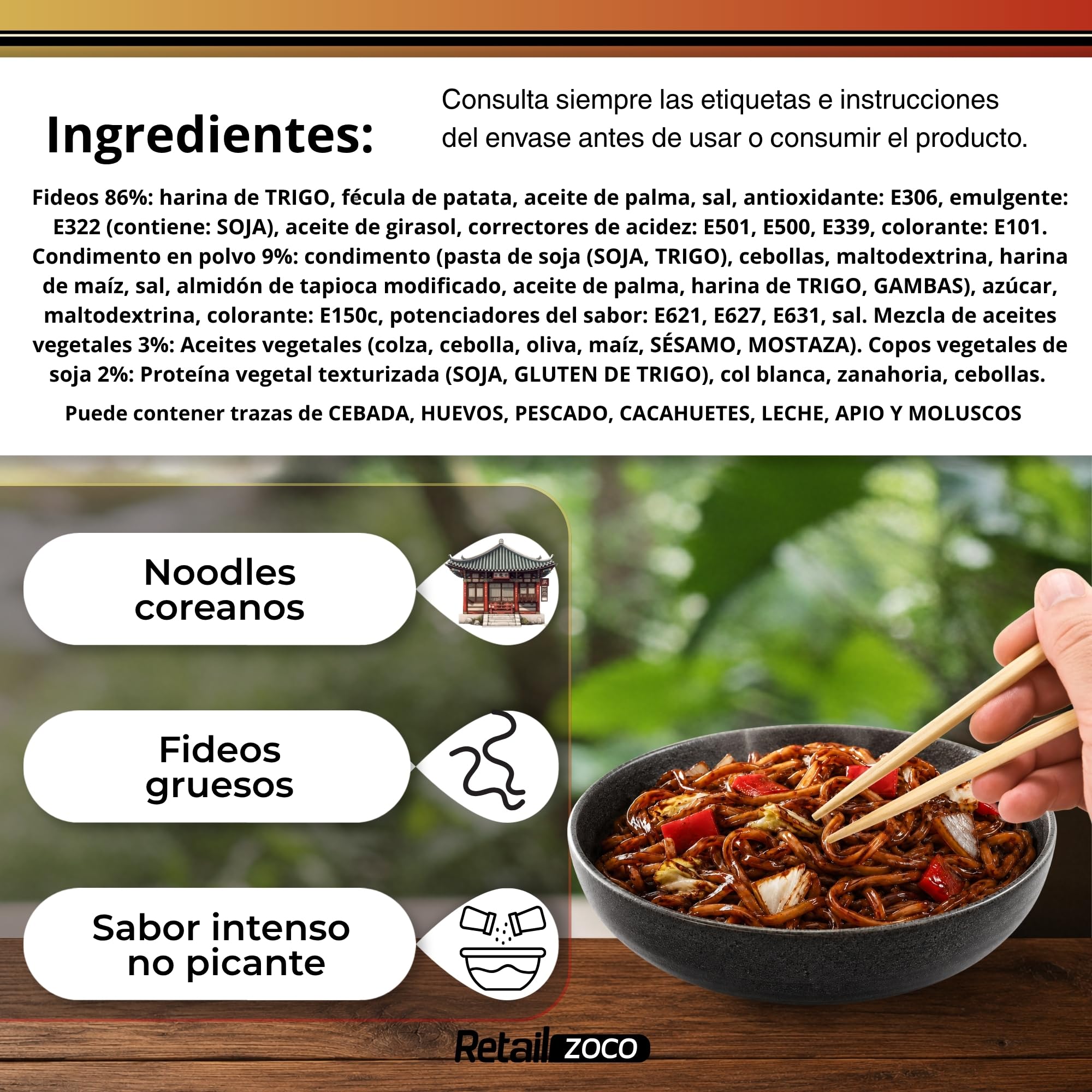 Ramen Coreanos Chapagetti, Fideos Instantáneos Chapagetti, Instant Noodle Ramen Corea, Original Coreano, Agrega agua caliente y cocina por 5 minutos, Sabor picante, 3 unidades de 140 g