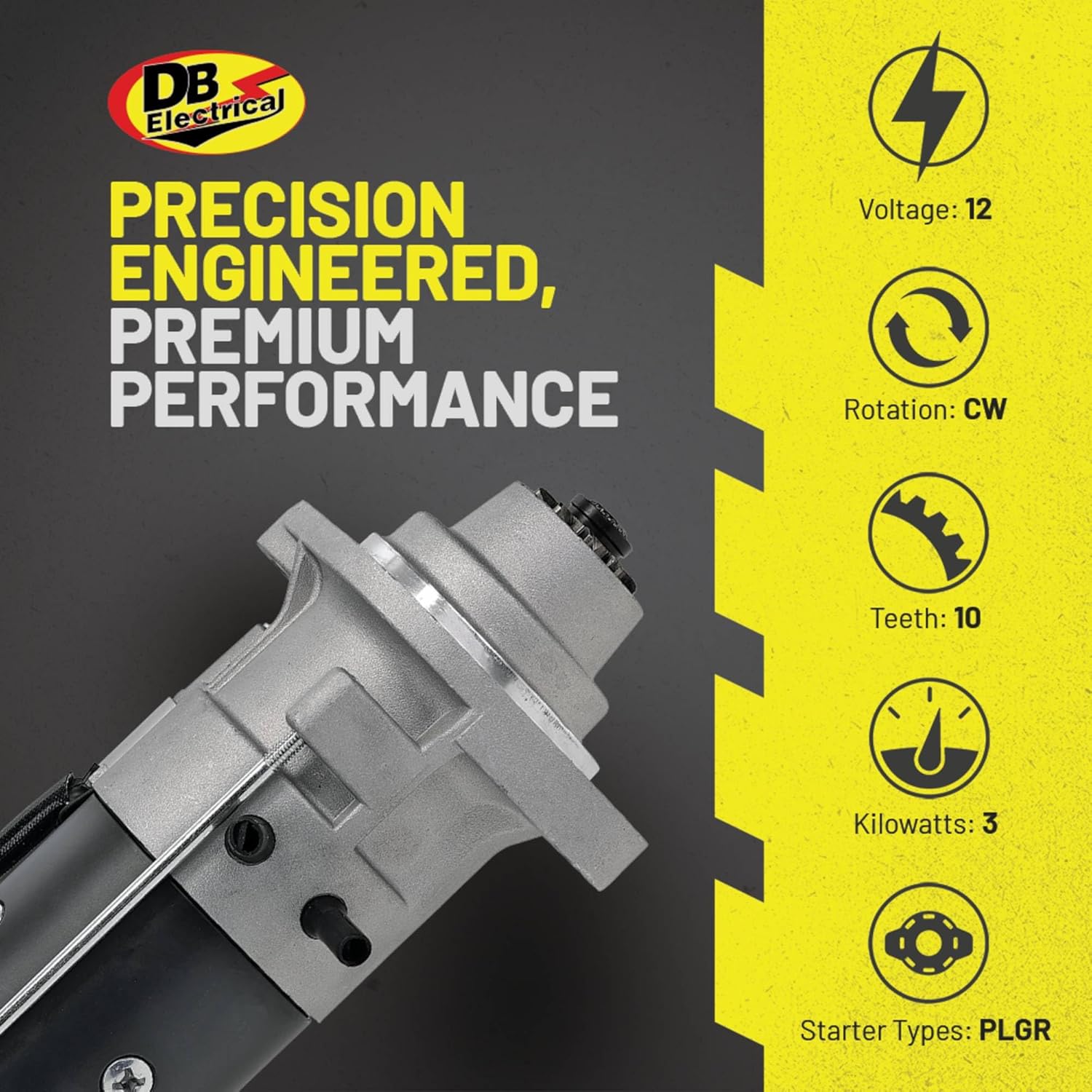 DB Electrical 410-40025 Starter for Bobcat Skid Steer Loader A220 T200 863 864 873 883 S250 Deutz BF4M1011F Diesel / 6676958, 6685191 /TM000A29001