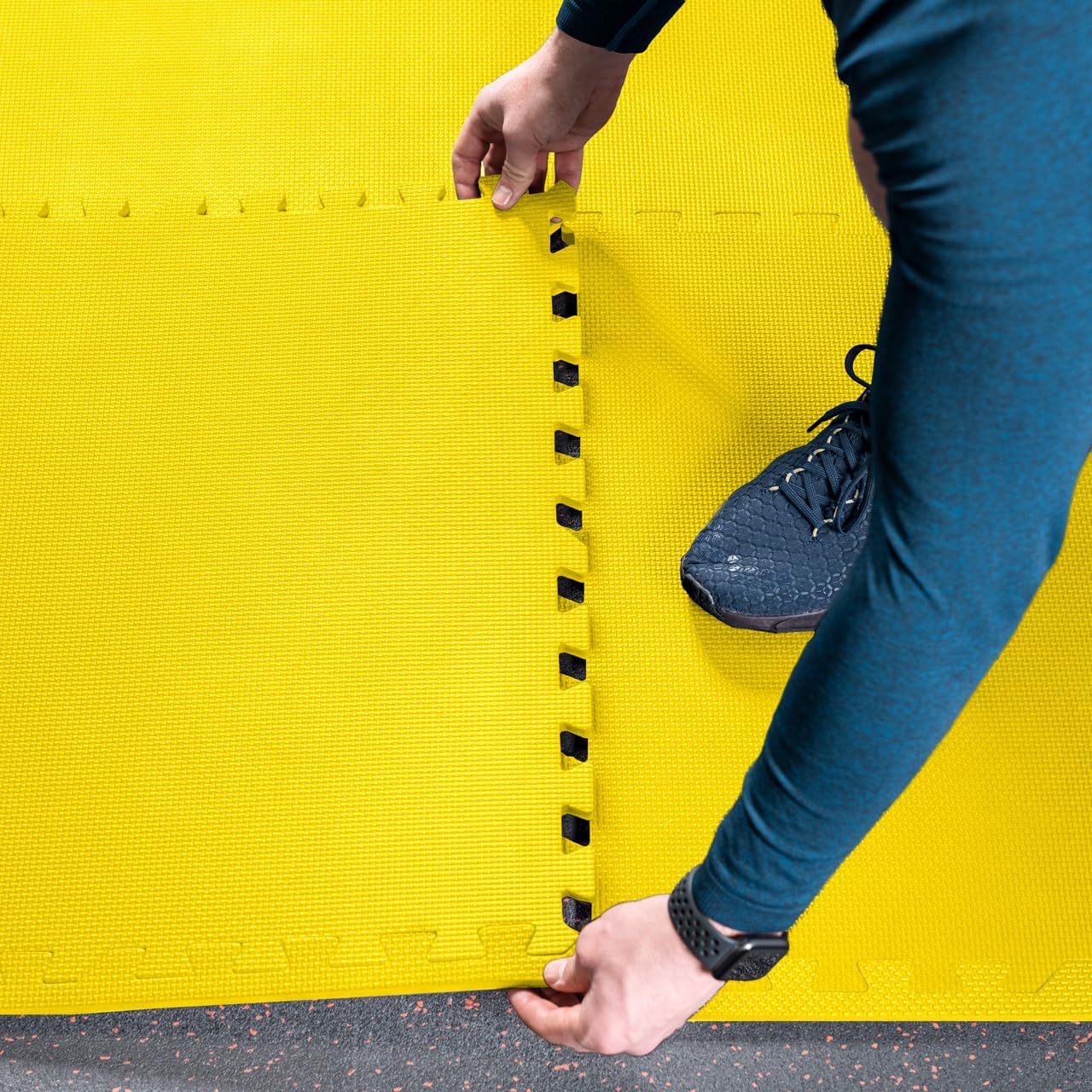 FORZA Interlocking Gym Flooring Tiles [24"x24"] - EVA Foam Mats with Non-Slip Surface – Protective Exercise Floor for Home & Commercial Gyms (Green, Pack of 16)