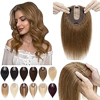 Vista 12 de SEGO Peluquín para mujeres, cabello humano real sin flequillo, 130% de densidad, base de seda de 10 * 12 cm, cabello Remy con clip, piezas