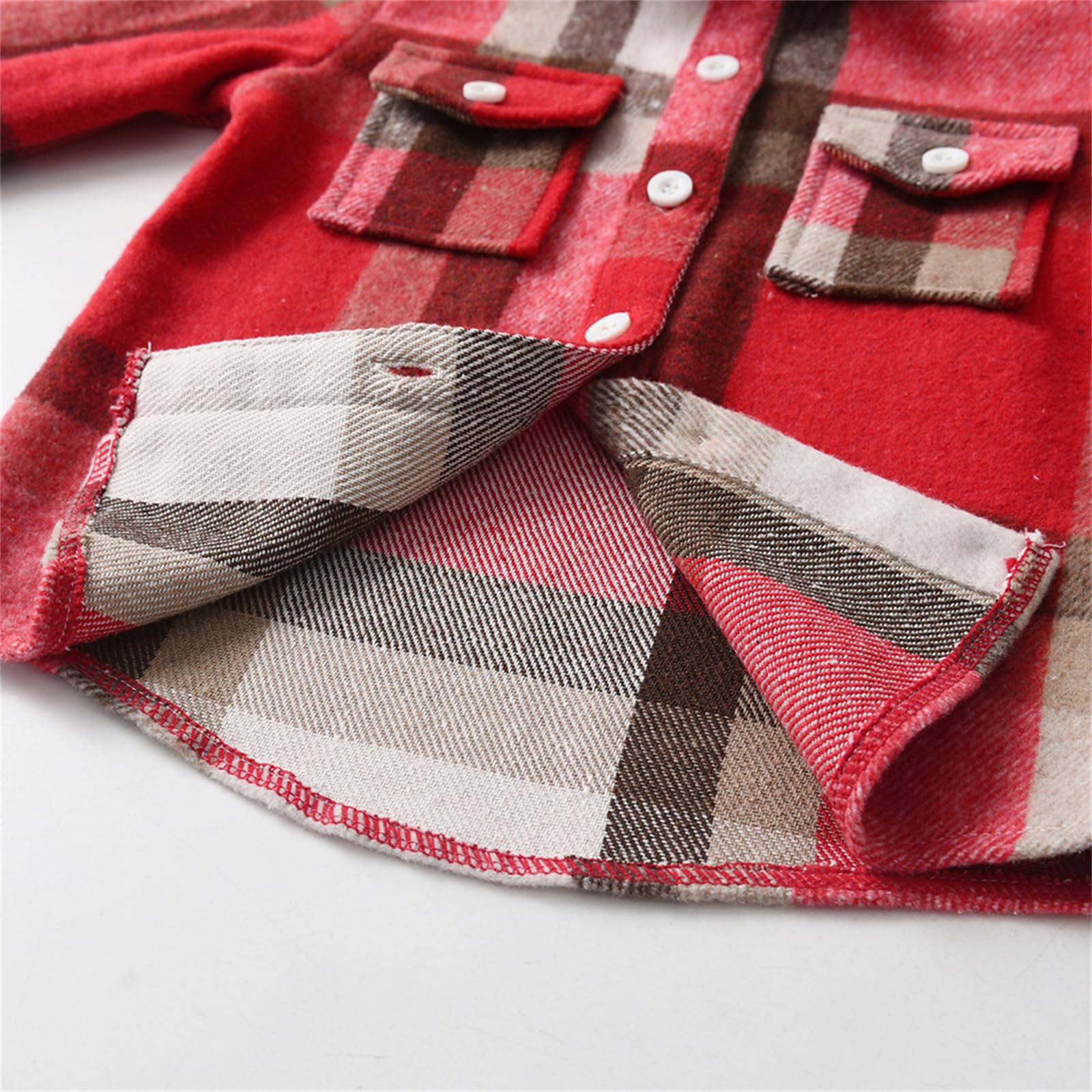 Bambino Ragazzo Flanella Plaid Shirt Bambini Manica Lunga Button Down Giacca Risvolto Tasca Top Regular Fit Casual Autunno Vestiti