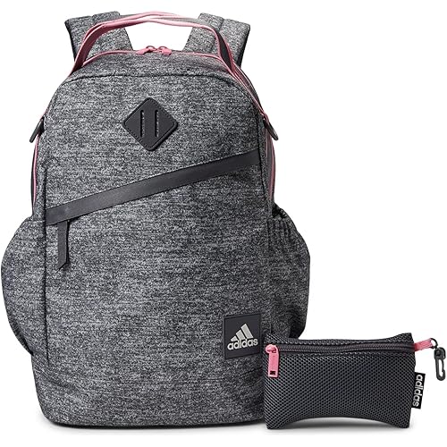 adidas Squad Backpack, Jersey Onix Grey/Bliss Pink, One Size