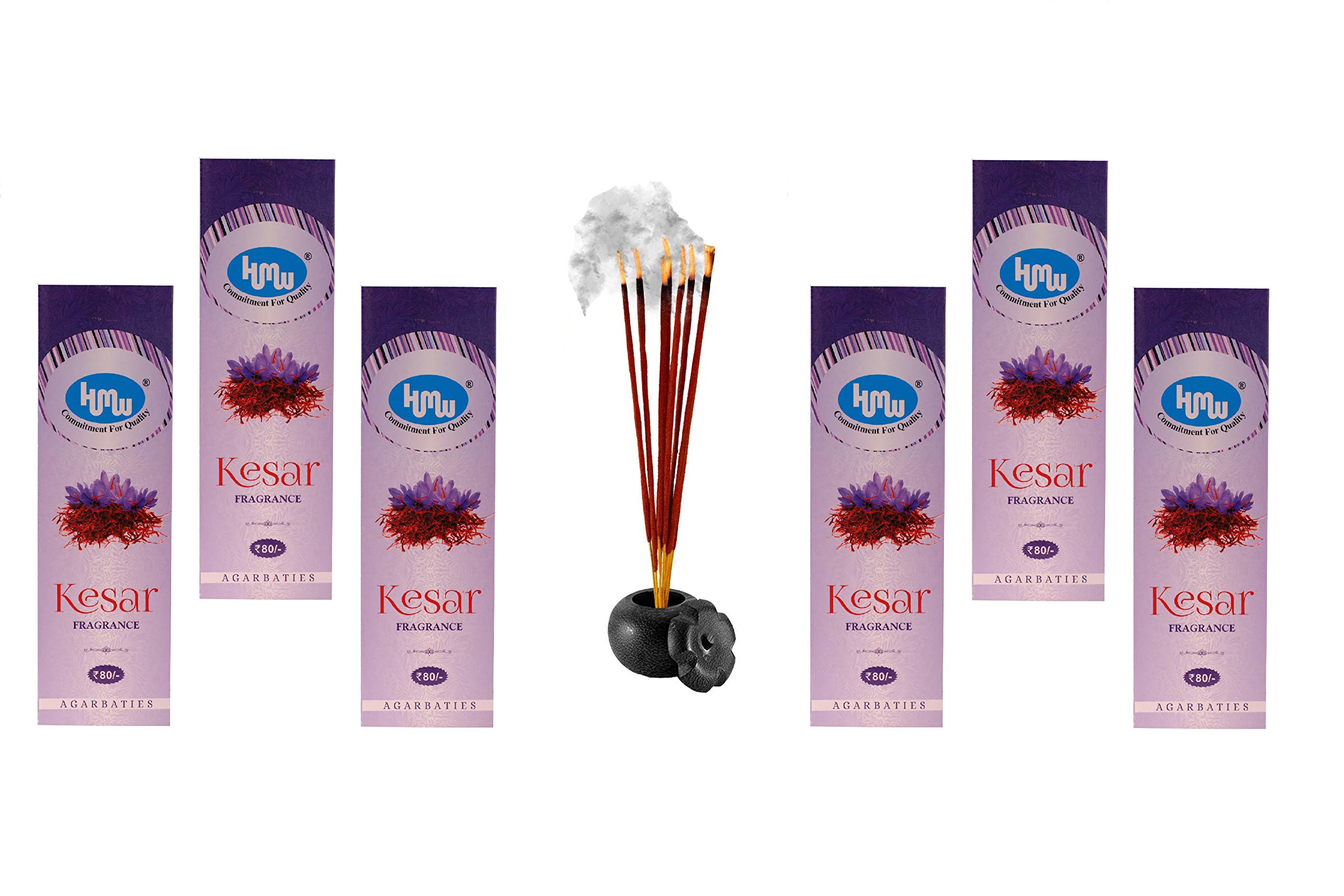 Buy HMW Kesar Agarbatti Dhoop Sticks Incense Long Lasting for Prayer