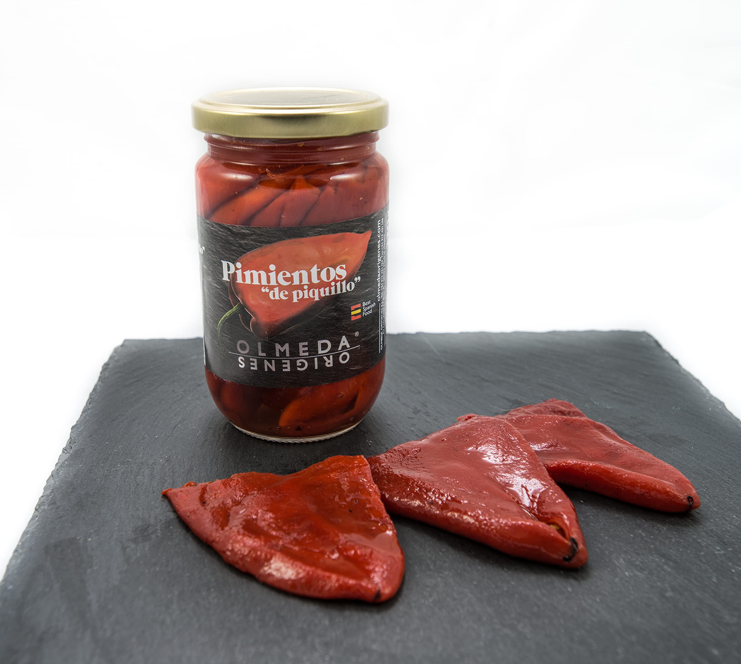 OLMEDA ORÍGENES - Pimientos de Piquillo (Navarra) - Tarro cristal 14/16 unidades (290 g)