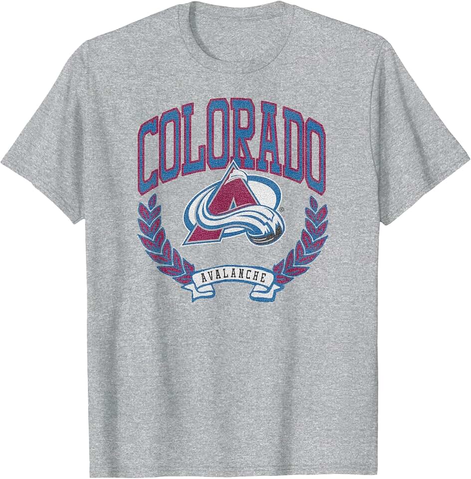 Colorado Avalanche Vintage Victory Gray Officially Licensed T-Shirt
