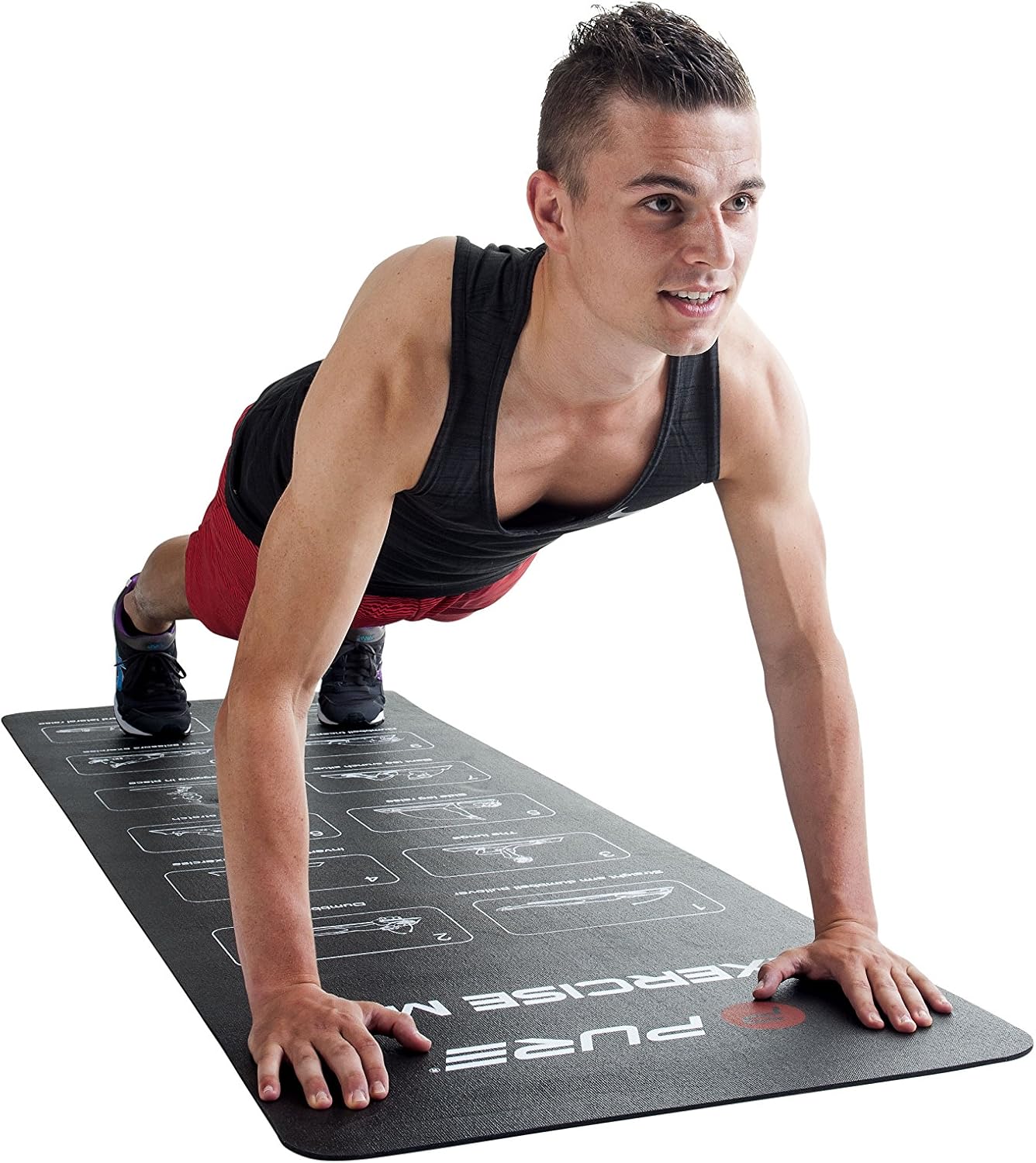 Pure 2 Improve Unisex Exercise Trainer Mat, Black, 0.72 x 24 x 0.16 inches