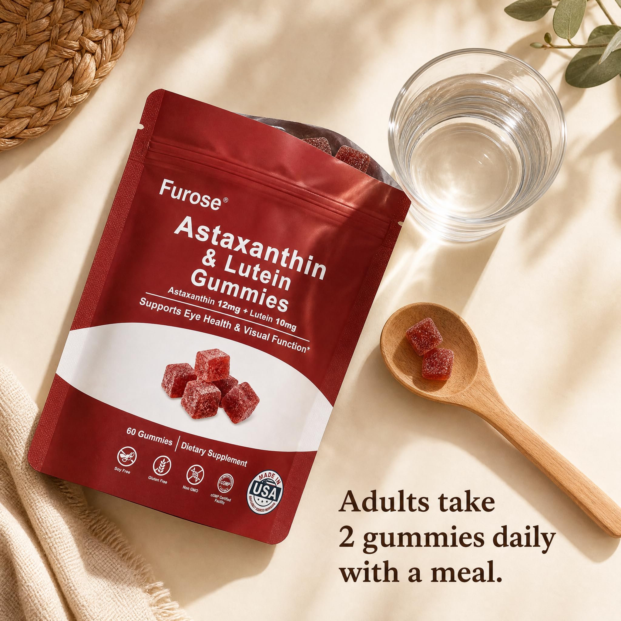 Astaxanthin 12mg & Lutein Gummies, Strength Quadruple Nutrient Antioxidant — Amazon image 7