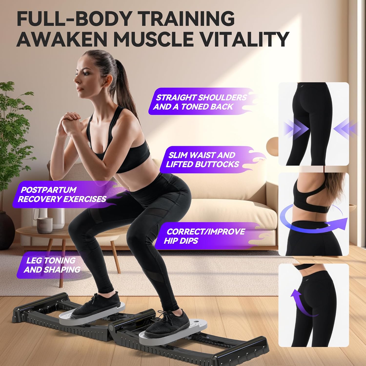 Foldable Pilates Reformer Machine for Home Workout - Portable Silent Design, Full-Body Slimming, Leg & Core Sculpting, Eco-Friendly, Supports 330 lbs (Women/Men/Teens)