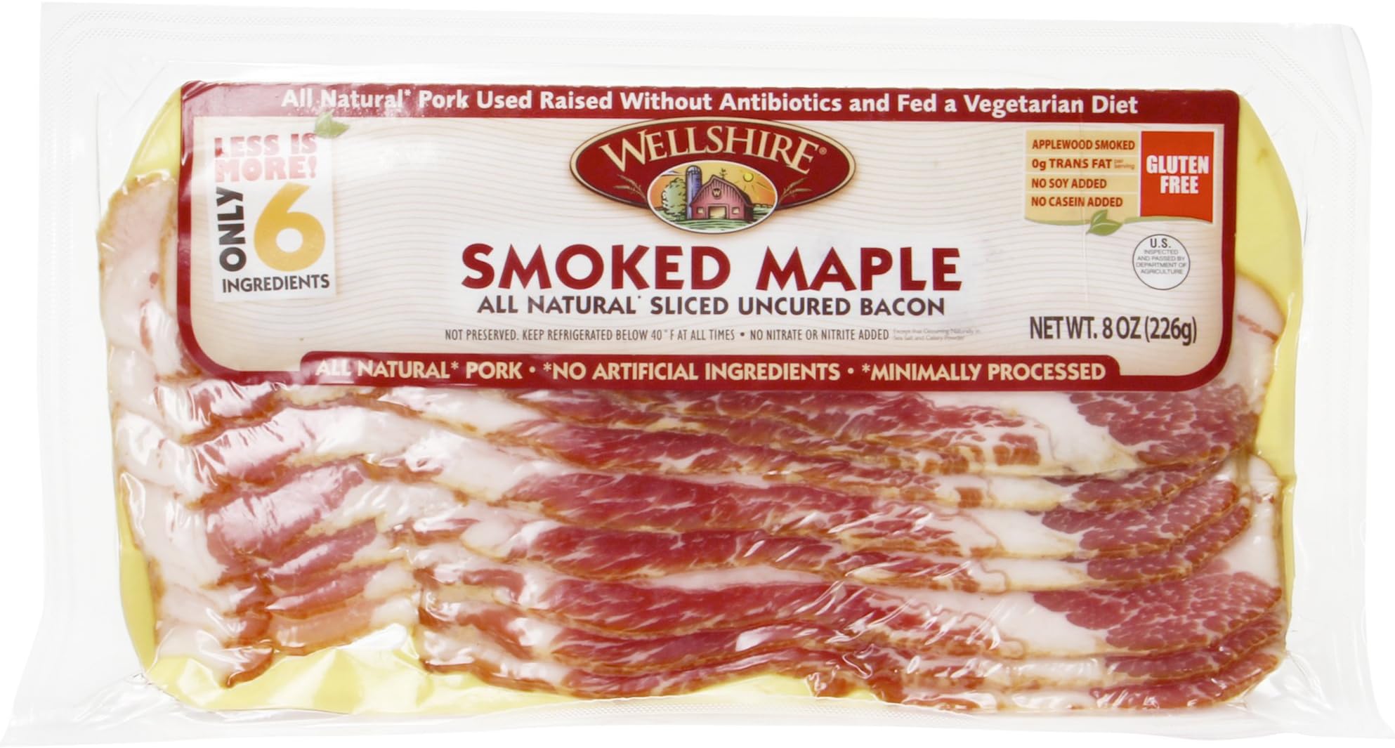 Smoked Bacon Maple Sliced, 8 Ounce