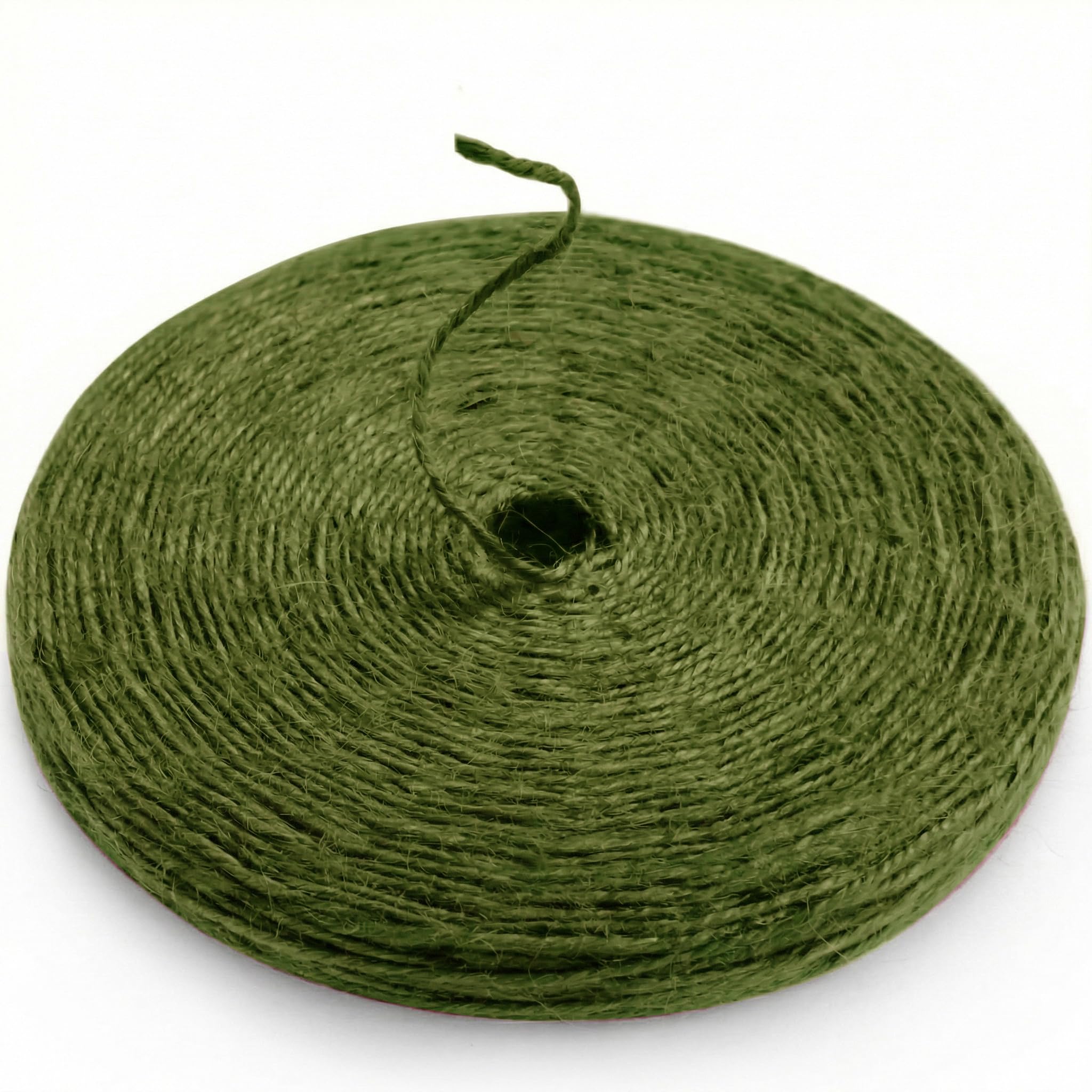 SMART&amp;CASUAL 2mm Natural Jute Twine String Thin for Craft Plant Garden Gift Wrapping Christmas Handmade Art Decoration Packing String Home Art Decoration (Olive) (328 Ft (100M))