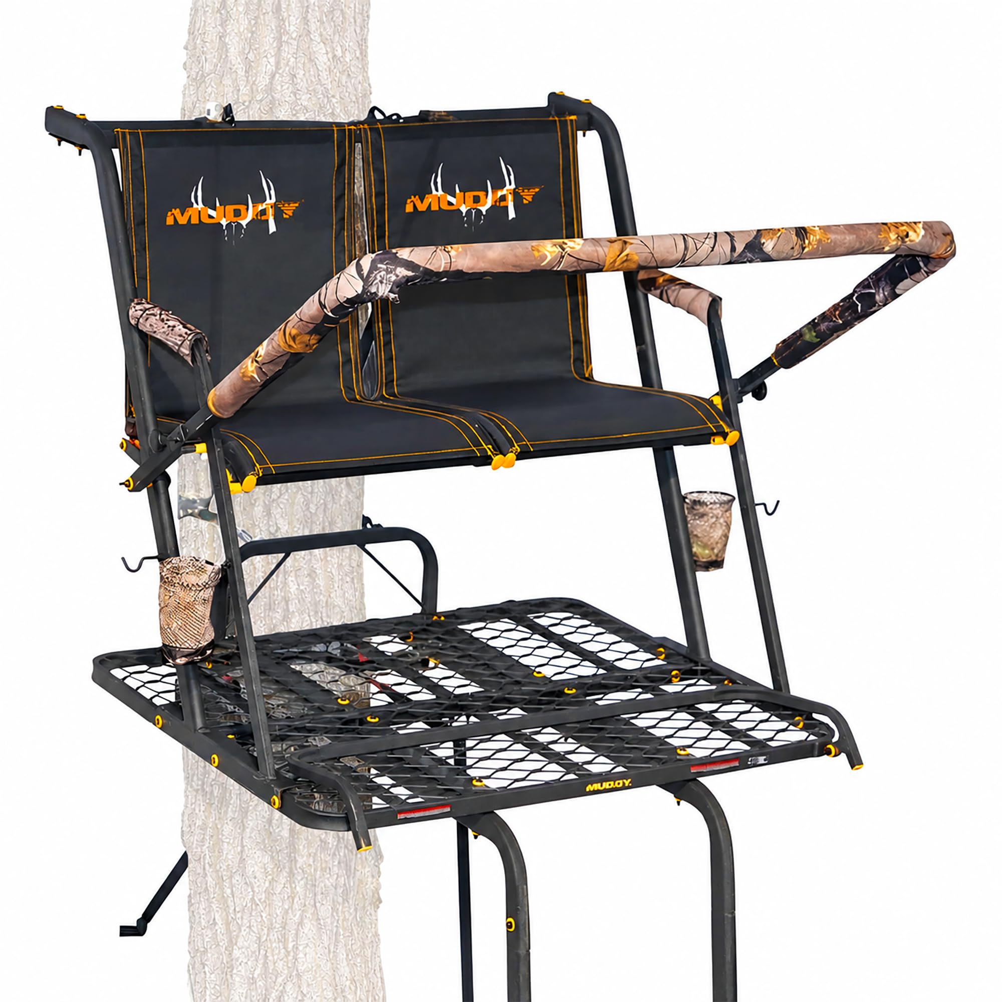 Muddy Outdoor Hunting Climbing Ladder, Tree Stand with Flex-Tek Seat and Steel Frame