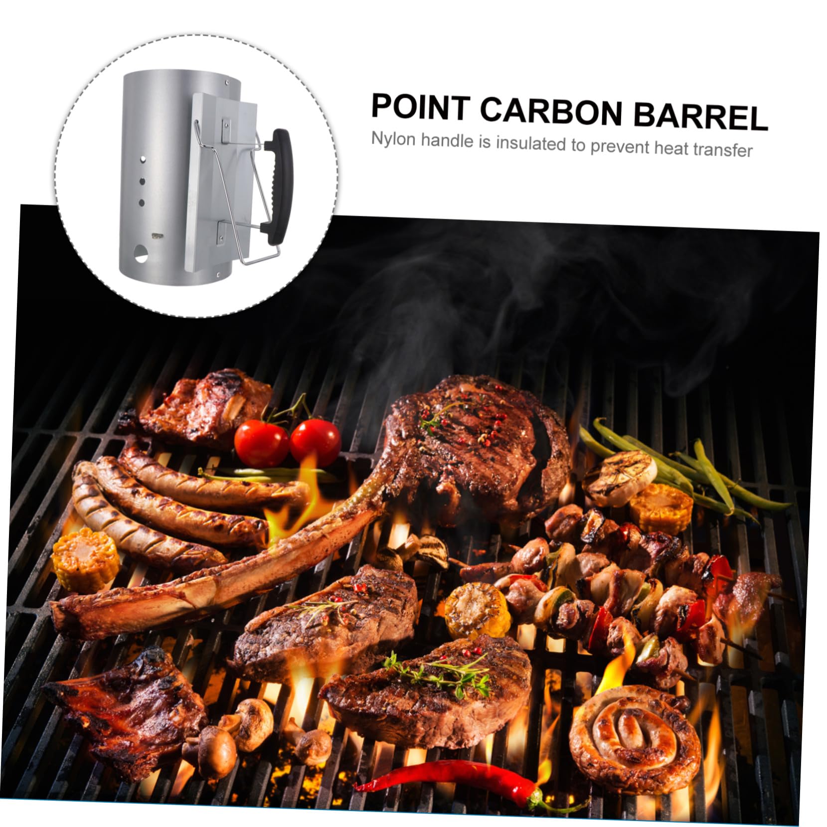 BESTonZON Barbecue Accessori Barbecue Esterno in Secchio Accendifuoco Galvanizzato per Festa Estiva Eccellente Circolazione d'Aria e Nessun Sapore Residuo di Liquido Accendifuoco