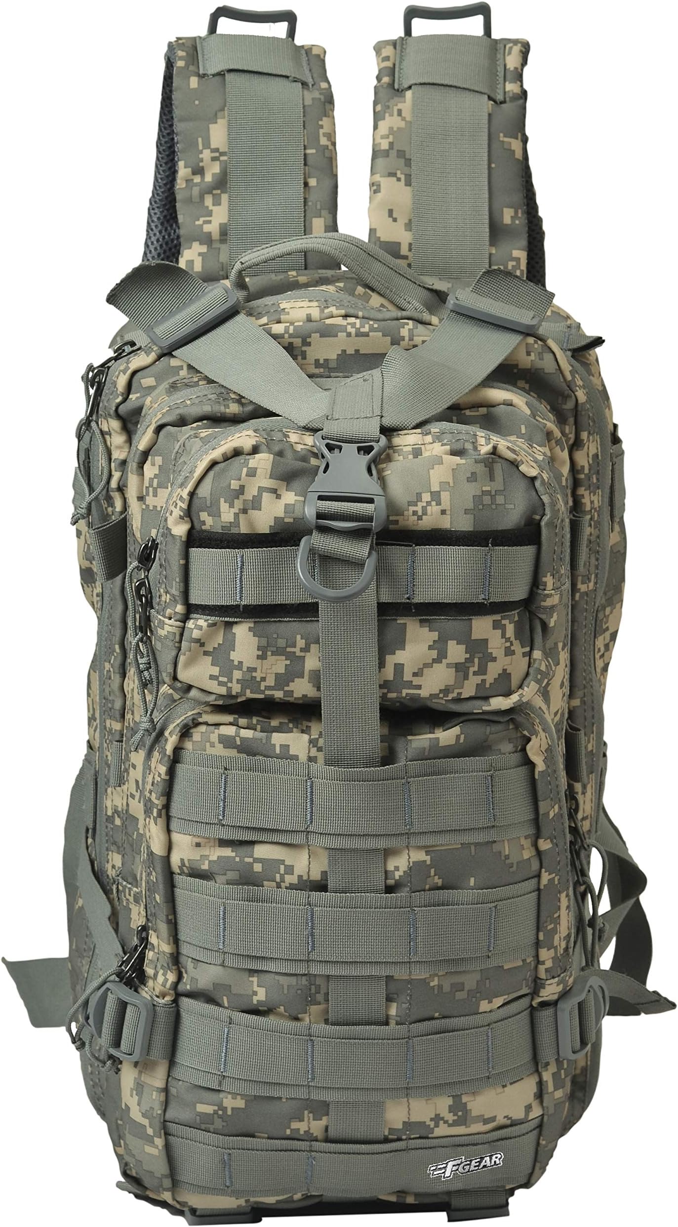 F Gear Tactical 29L Medium Trekking Backpack with Multiple Pockets|Army Camo Molle Rucksack Bag for Men Women Boys|Water resistant Light Weight|Hiking Daypack Weekender Camping Bags