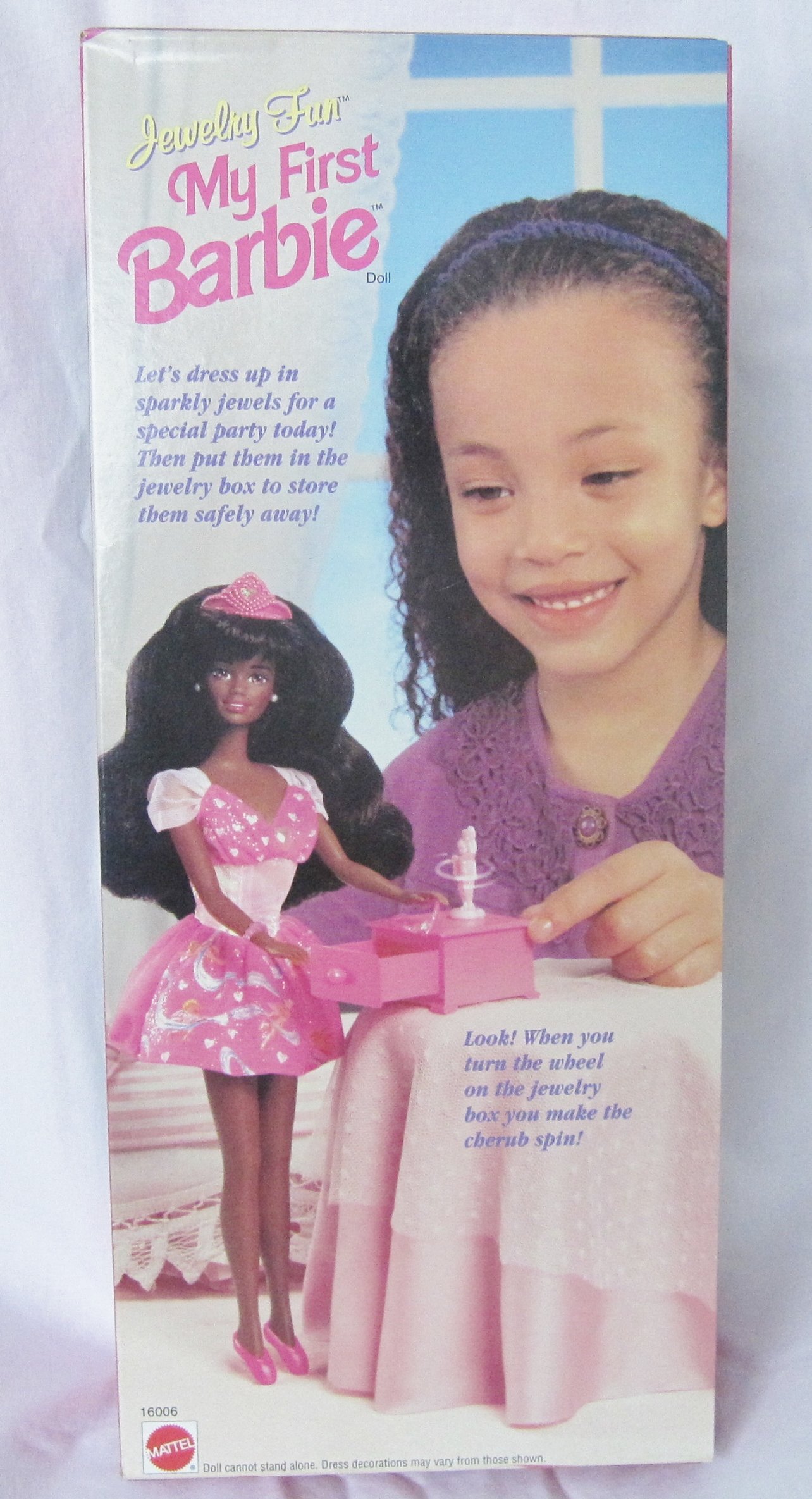 Amazon.com: Jewelry Fun My First Barbie Doll African American 1996 Mattel  #16006 : Toys & Games