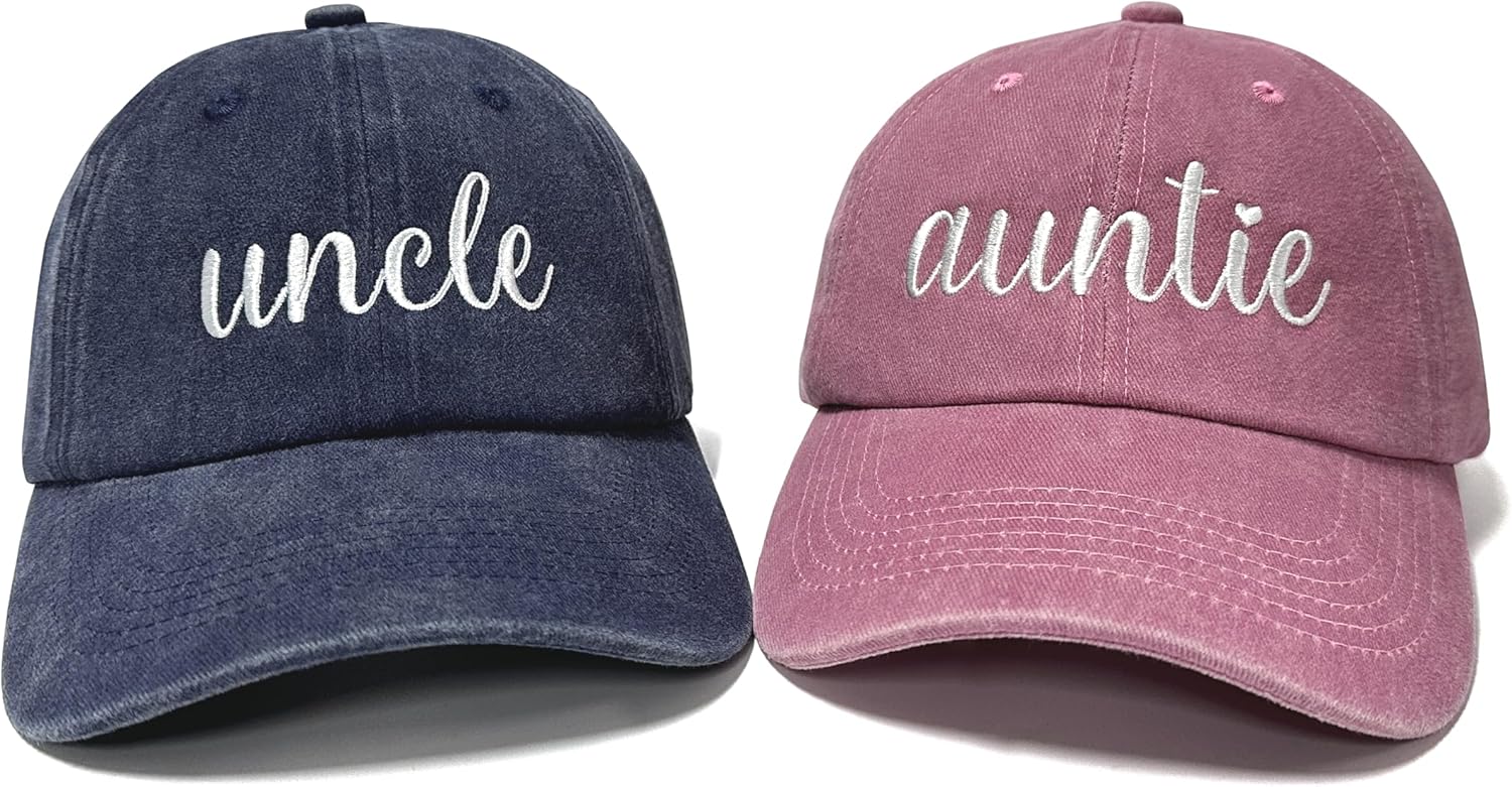 Embroidered Hats for Uncle Auntie Grandpa Grandma Mama Mini