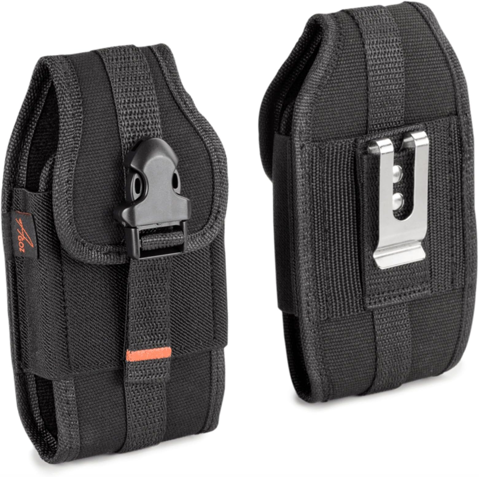 AGOZZebra TC77 TC70 Scanner Holster, Rugged Vertical Case Pouch for Zebra TC75x, TC75, TC70x, TC70,TC72, TC77, M60, MC67 Handheld Scanner Mobile Computer w/Metal Belt Clip Loop,Card Slot,Front Buckle
