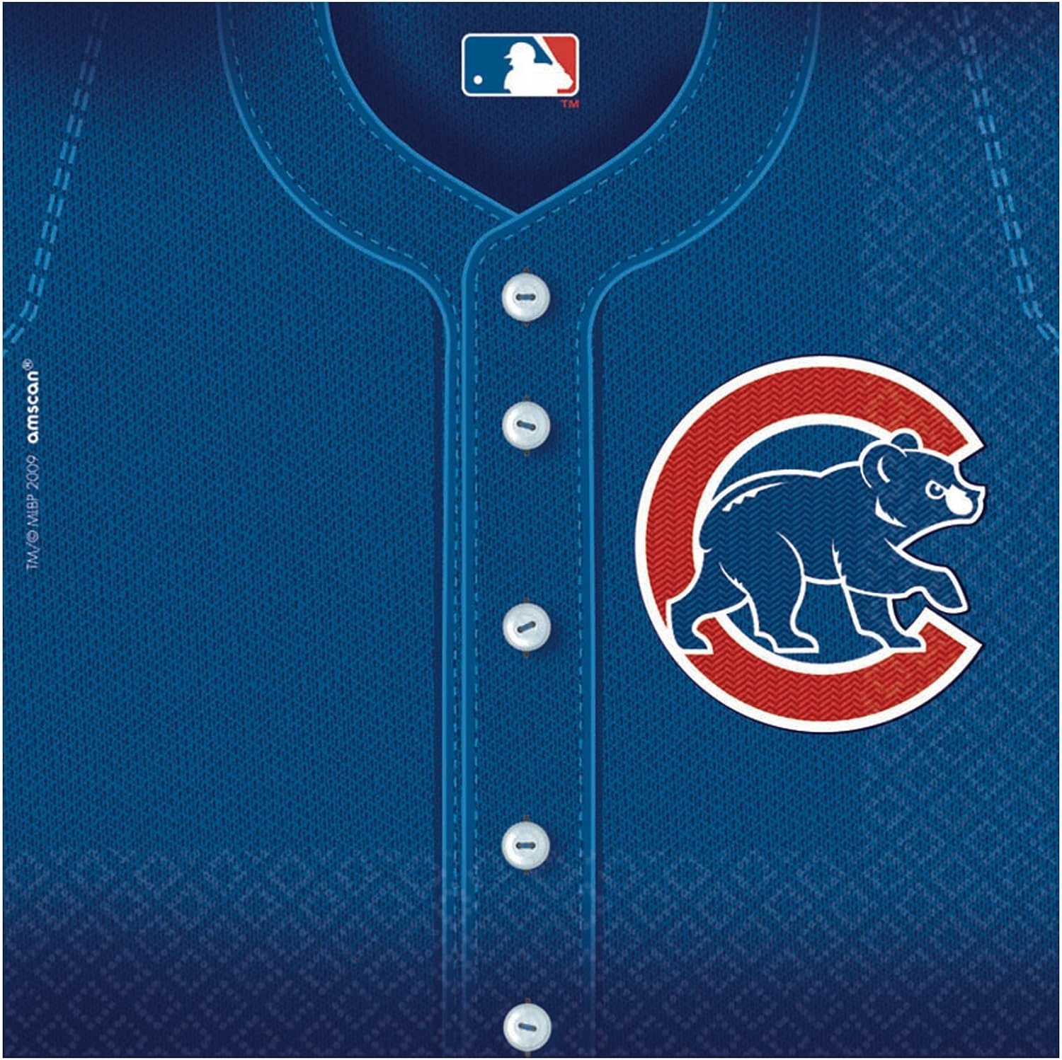 Chicago Cubs™ Blue Paper Luncheon Napkins - 6.5" x 6.5" (Pack of 36) - Perfect for Game Day Celebrations & Die-Hard Fans