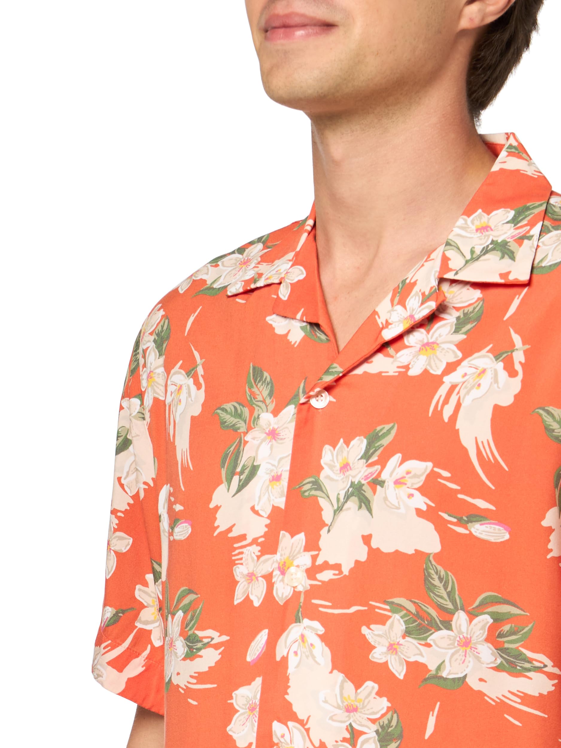 Tommy Hilfiger Camisa de Verano Ligera de Manga Corta para Hombre, Ajuste Regular, con Botones