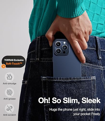 Miniatura 5 de TORRAS Funda magnética delgada diseñada para iPhone 15 Pro Max, funda ultradelgada para teléfono 15 ProMax compatible con MagSafe, ligera,