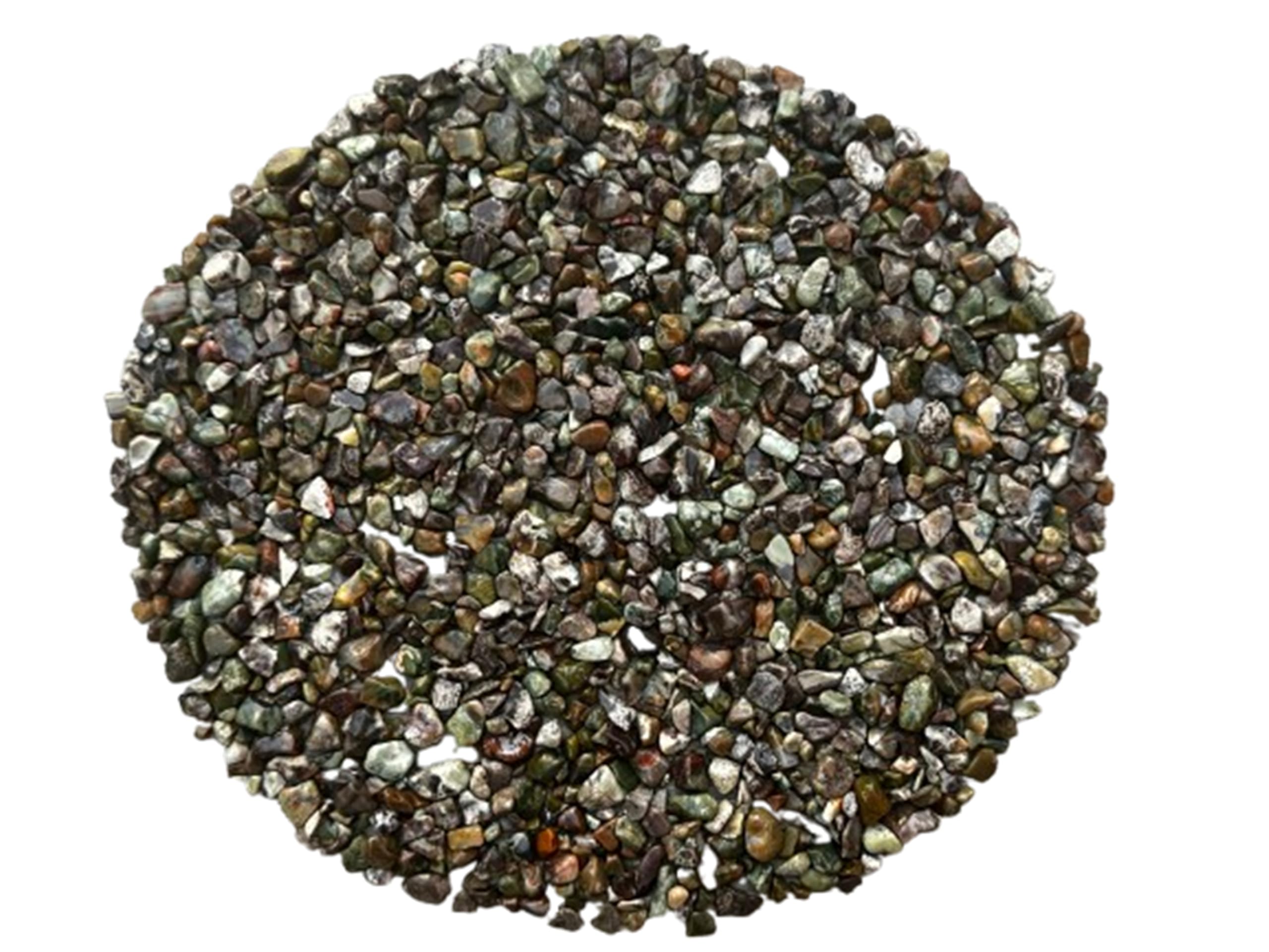 GAF TREASURES 2 oz Lot Natural Semi Tumbled Rhyolite Gemstone Chips, Crushed Mini Rhyolite Crystals, Undrilled Crystal Chips (Rhyolite)