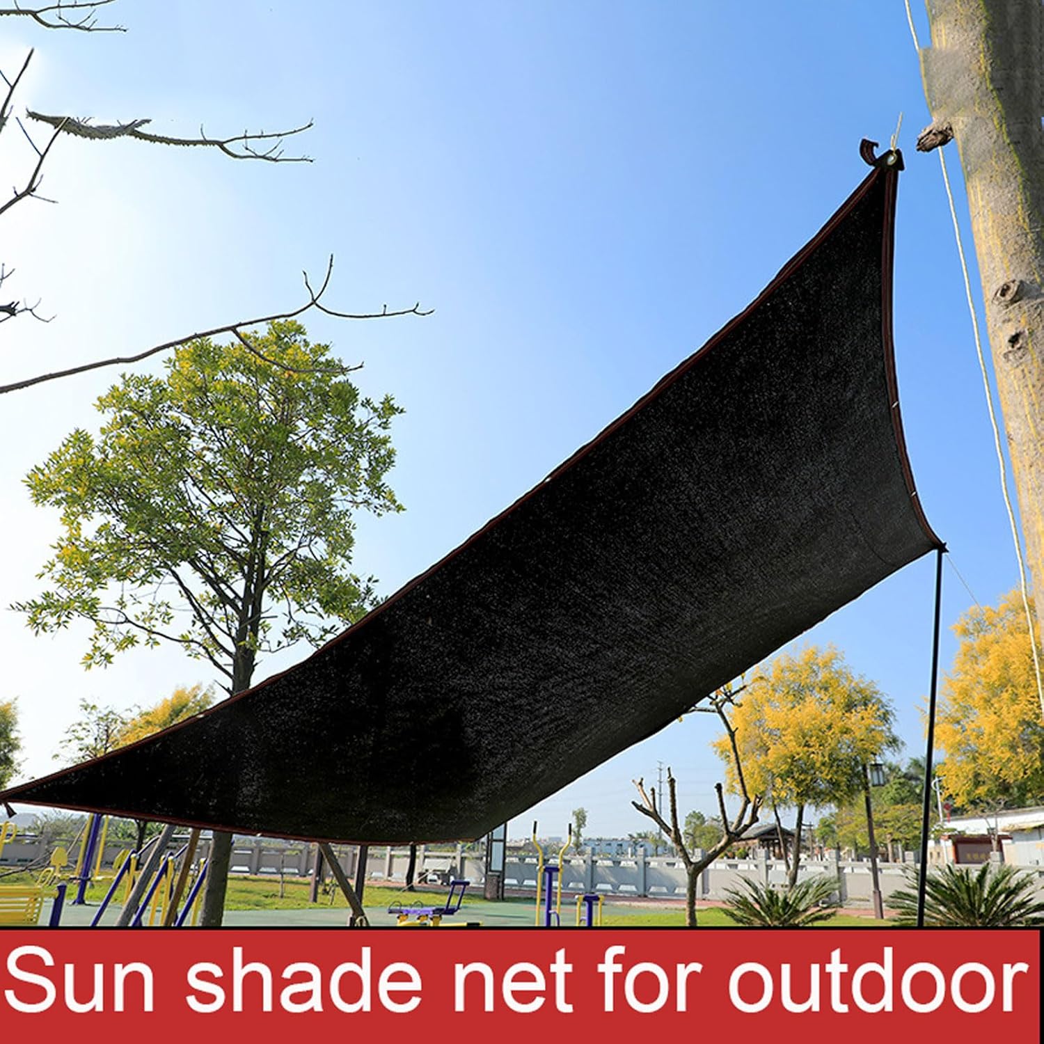 Sun Shade Netting Mesh 3x5m, Outdoor Sun Shade Cloth, Shading Net Greenhouse with Grommets, 80% Shading Rate Sunblock Shade Cloth for Garden Flower Plant, Sunblock Shade Net