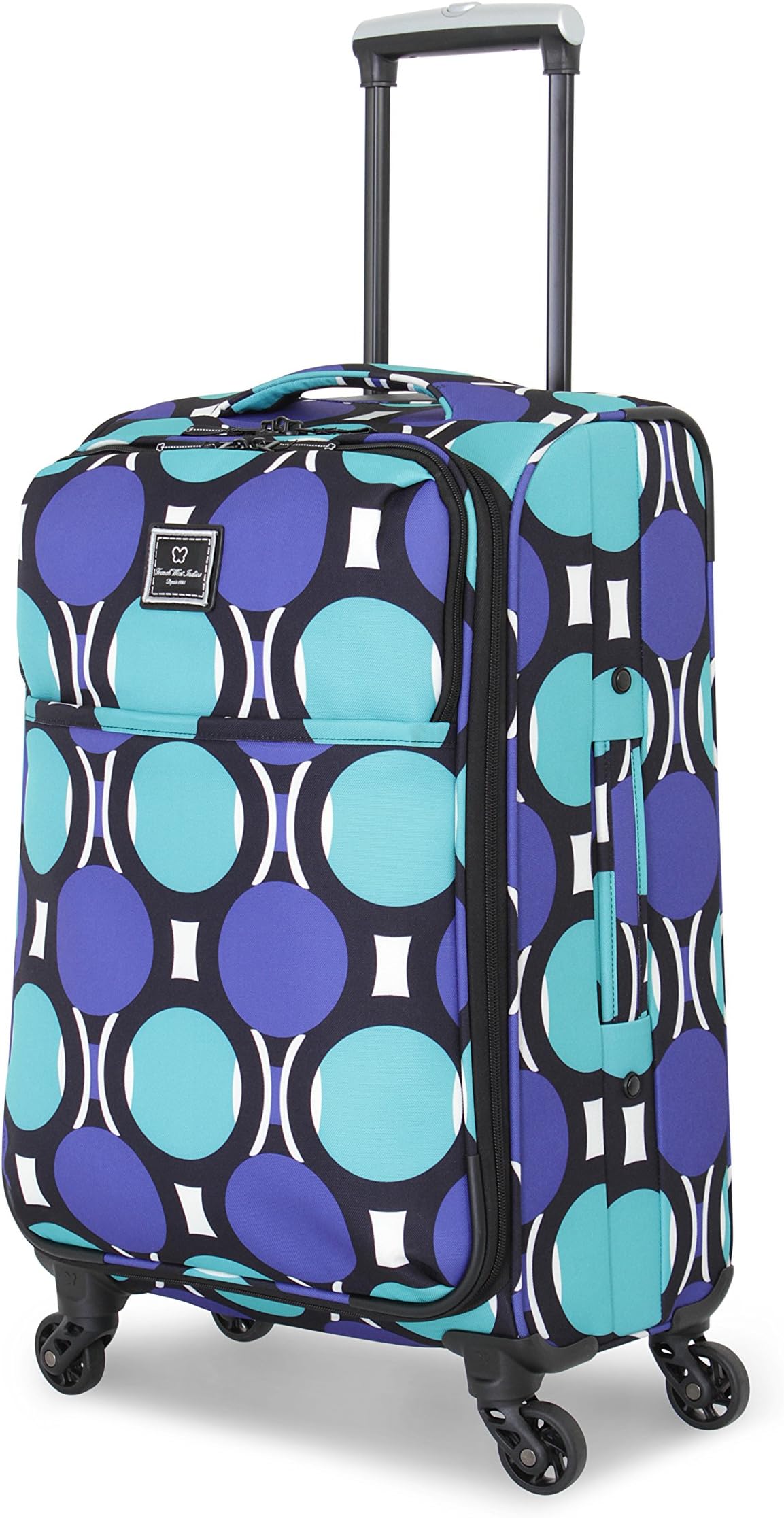 French West Indies Collection, Teal Retro Dot, Carry-On 20-Inch