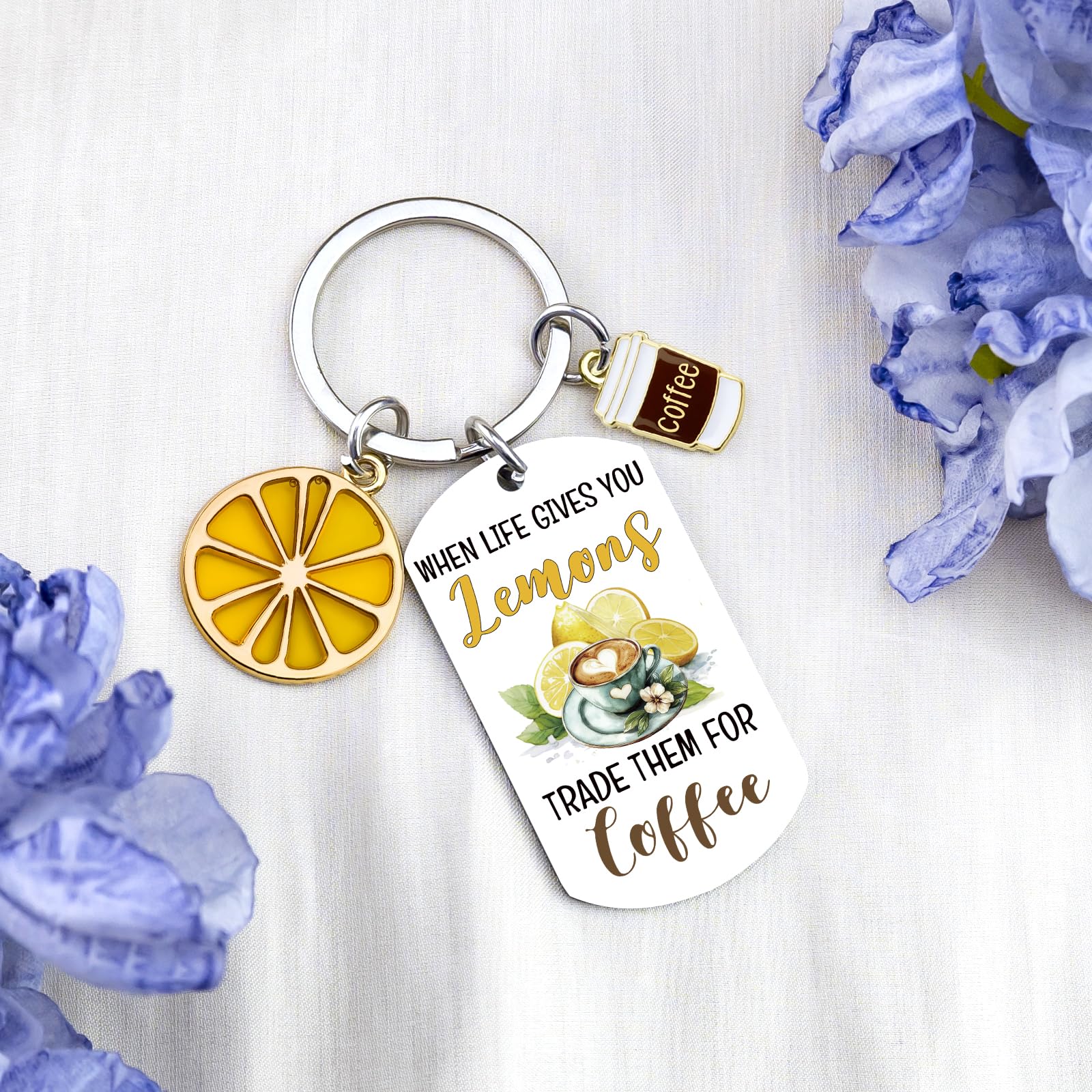 Lemon Gifts for Women Funny Lemon Accessories Keychains Lemons Themed Gift for Womens Sister Mom Friend Coworker Birthday Anniversary Graduation Lemons Jewelry Keyring