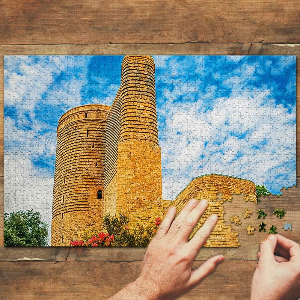 Maiden Tower Baku Azerbaijan Jigsaw Puzzle 1000 Piece Travel Souvenir Wooden