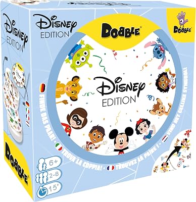 Asmodee – DOBBLE: DISNEY EDITION – Carte da Gioco per Famiglie e Amici