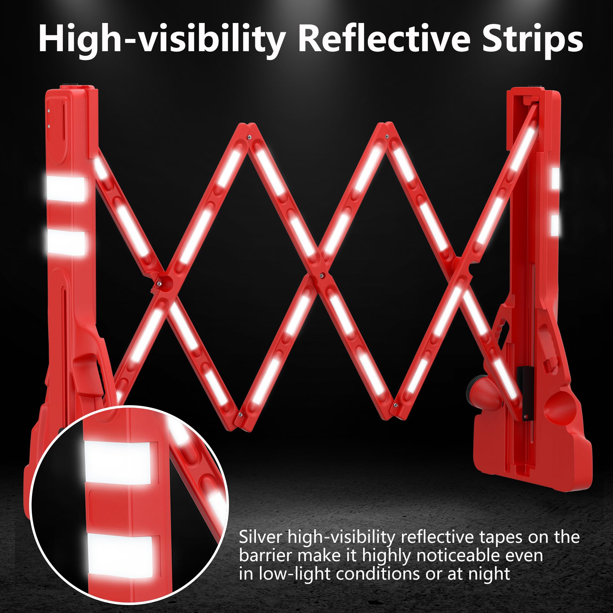 Outside Barriers Snapklik.com : Expandable 7.41ft Safety Barricade,Retractable Security ...