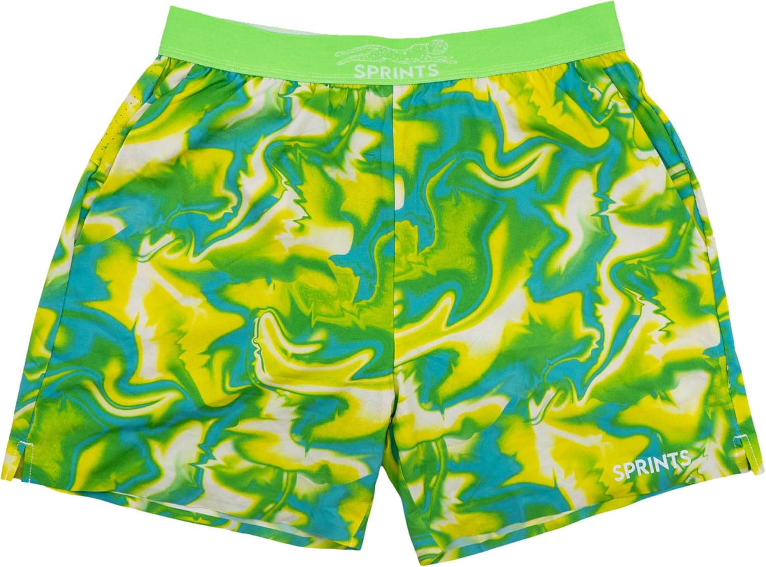 Sprints Mens 2-in-1 Running Shorts, 5 inch Quick Dry Athletic Shorts w/Pockets, Breathable, 4-Way Stretch for Gym & Workout