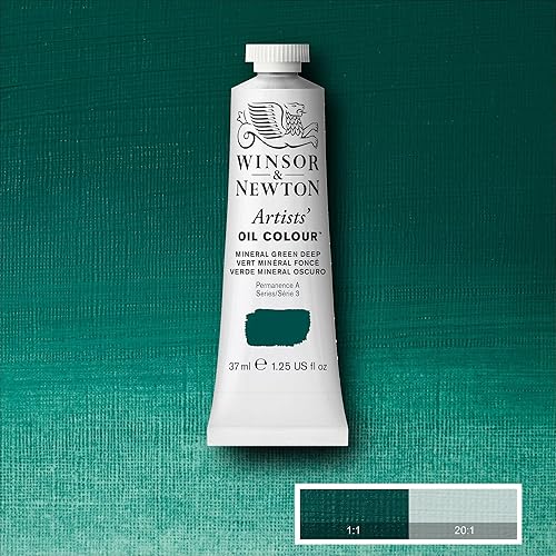 Miniatura 5 de Winsor & Newton Color al óleo para artistas, tubo de 1.3 fl oz (1.25 oz), verde mineral profundo