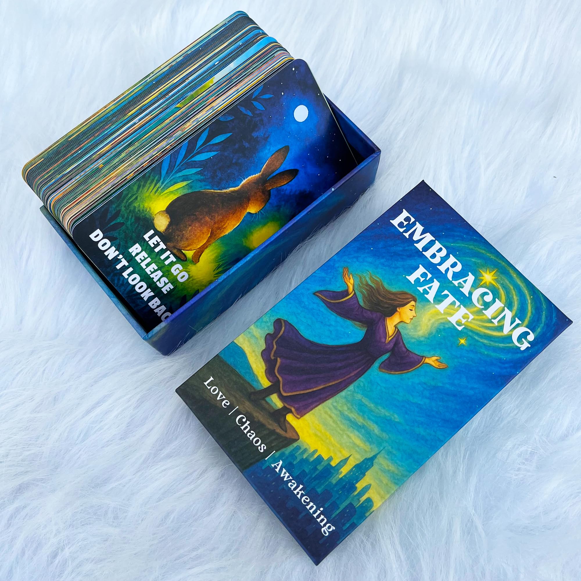 DPEHAKMK Embracing Fate Oracle Cards, Love Chaos Awakening Deck