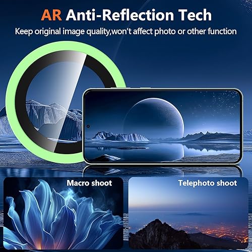 Vista 231 de para Samsung Galaxy Z Flip 7 Protector de Lente de Cámara, Cubierta de Lente de Vidrio Templado con Anillo de Metal Individual, [Fuerte Adhesión] 1