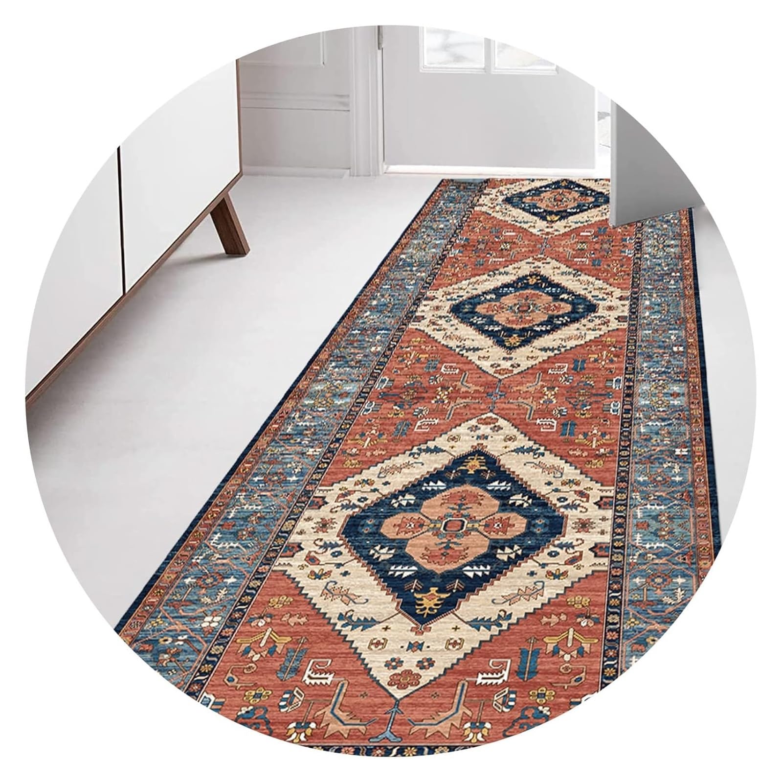 Tapis de couloir long 110x600 cm avec sous-couche caoutchouc