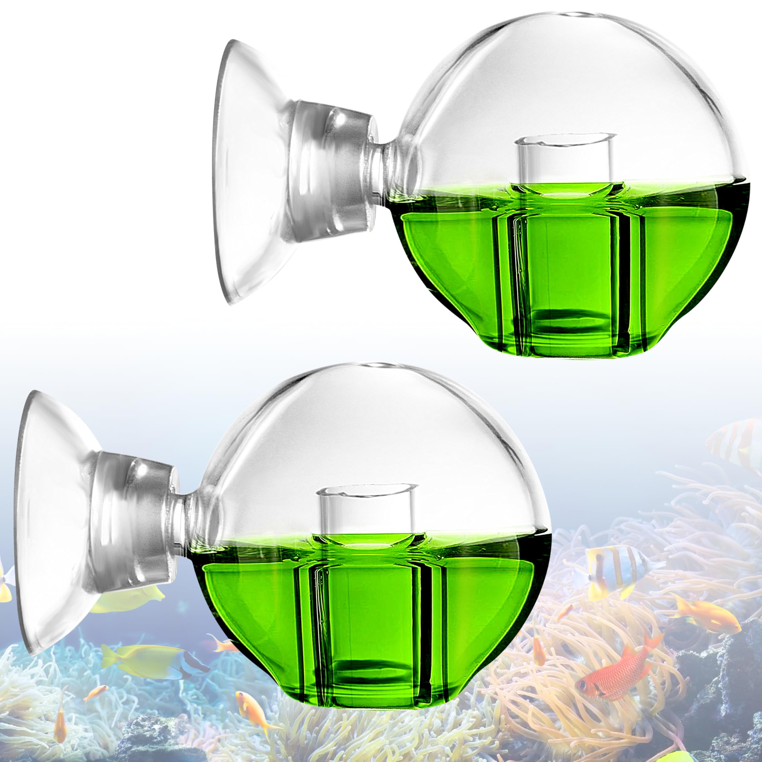 CO2 Tester akwarium z przyssawką CO2 Tester CO2 do akwarium Akwarium Drop Checker do akwariów słodkowodnych Właściciele plantacji 2 szt