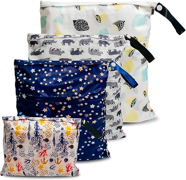 Joyo roy Nappy Bags Wet Bag Cloth Nappy Wet Bags Wet Bag Nappy Bag Baby Nappy Bag Wet Dry Bag Wet Bag for Cloth Nappies Bag Organisers Large Nappy Bags Waterproof Zip Bag Nappy Bag Organiser SMML