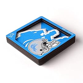 YouTheFan NFL Detroit Lions 3D Logo Series Magnets