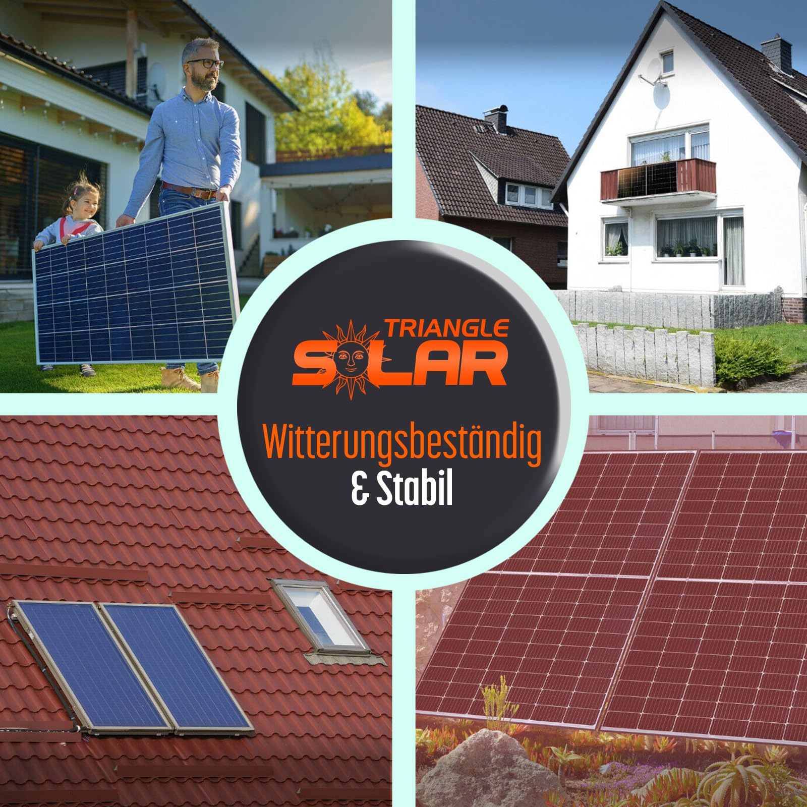 4x Solarmodul Halterung 1180mm Set Profil 40x28x3! für 2 Solarpanels Solarmodul Flachdach Aufständerung Photovoltaik Universal Balkonkraftwerk Robuste Wand Flachdachmontage, Wetterbeständig, PV Module
