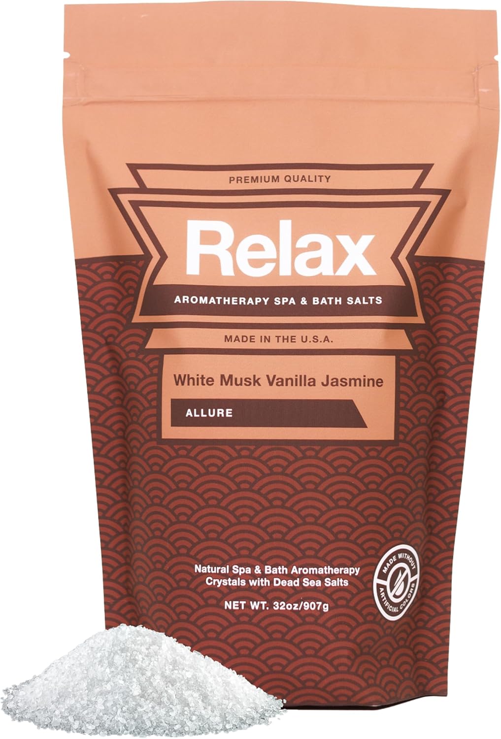 Relax Spa & Bath, Epsom & Dead Sea Salts, Aromatherapy Bath Salts for Hot Tub, Bath, or Spa, Infused with Magnesium, White Musk Vanilla Jasmine