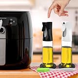 POPYS 2pcs Cooking Oil Sprayers 300ml + Funnel + 2 Handles Anti-skid | BPA Cooking Spray for Oil, Vinegar, Soybean, Lemon - 7