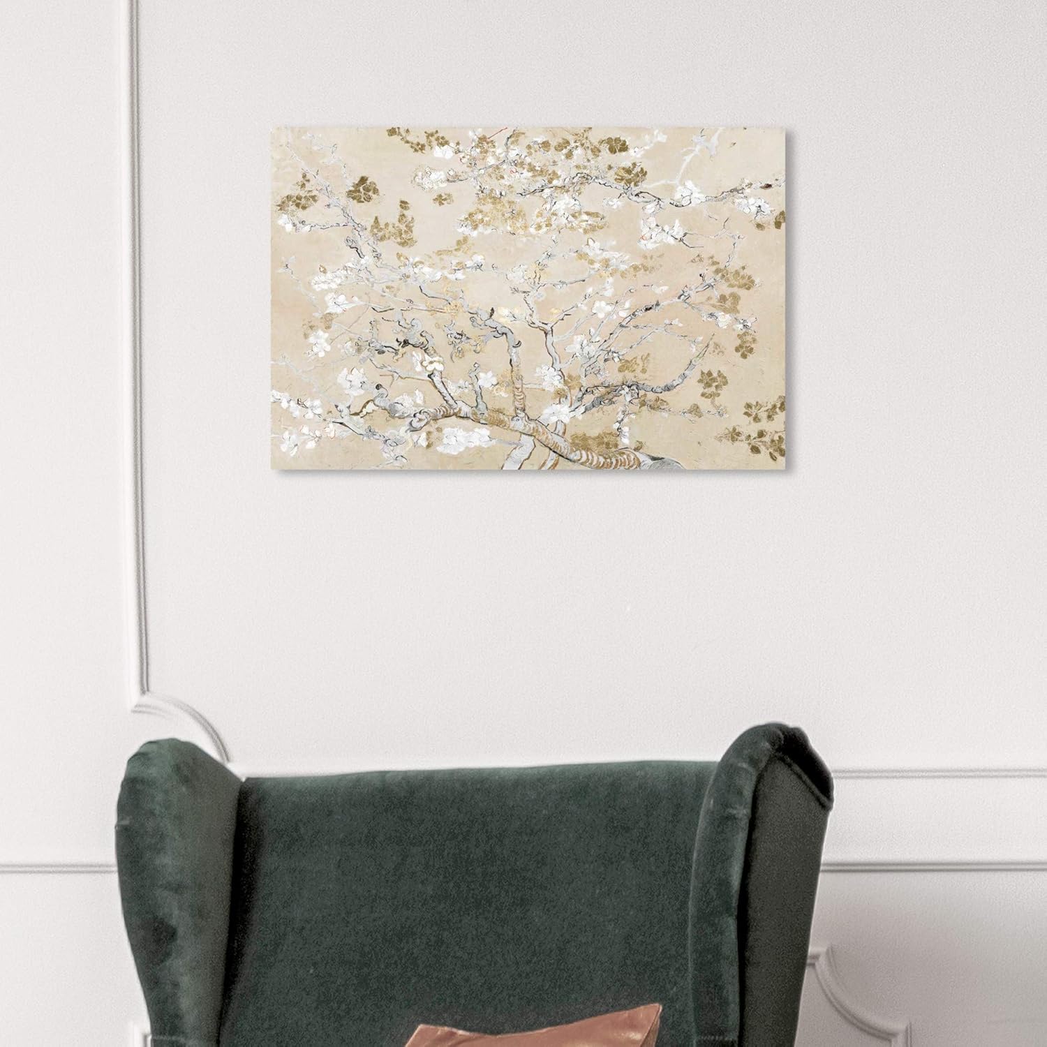 Oliver Gal Van Gogh in Golden Blossoms Inspiration Canvas Print Wall Art for Living Room, Bedroom, and Bathroom, 54 x 36, Black Floater Frame Oliver Gal Van Gogh in Golden Blossoms Inspiration Canvas Print Wall Art for Living Room, Bedroom, and Bathroom, 54 x 36, Black Floater Frame