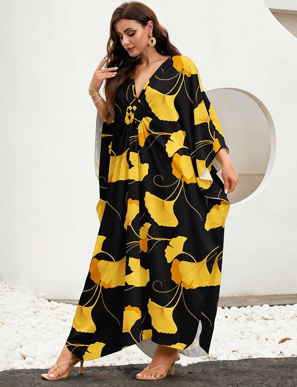 MAKABO Women's Kaftan Maxi Dress Muumuu Casual Summer Beach Caftan MooMoos by MAKABO - Used condition - Image 5