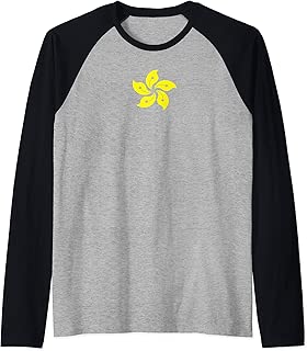Hong Kong Fight for Freedom Stand Strong Power Resist Flower Raglan Baseball Tee