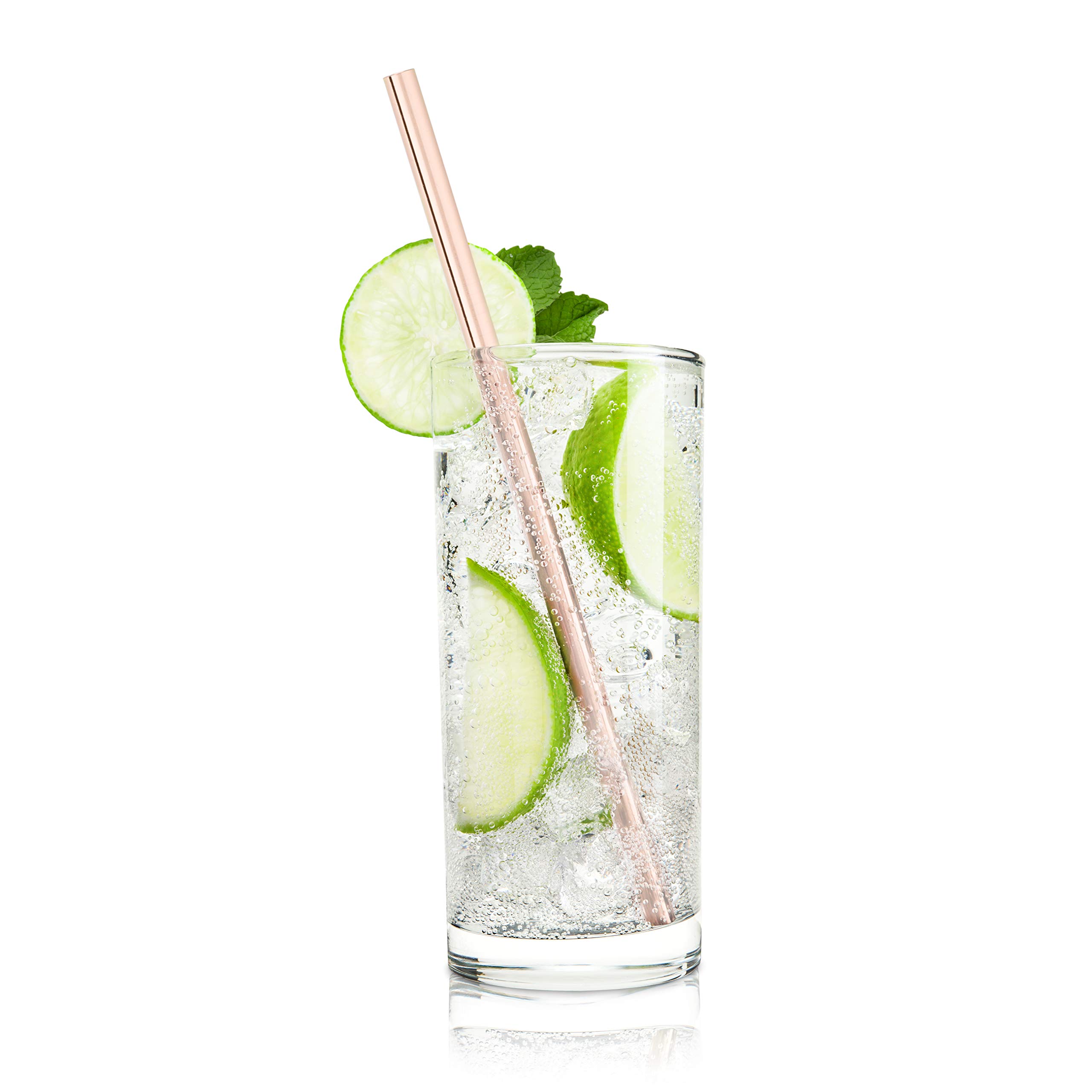 Pailles à cocktail larges en cuivre réutilisables Viski Summit lot de 12 pièces