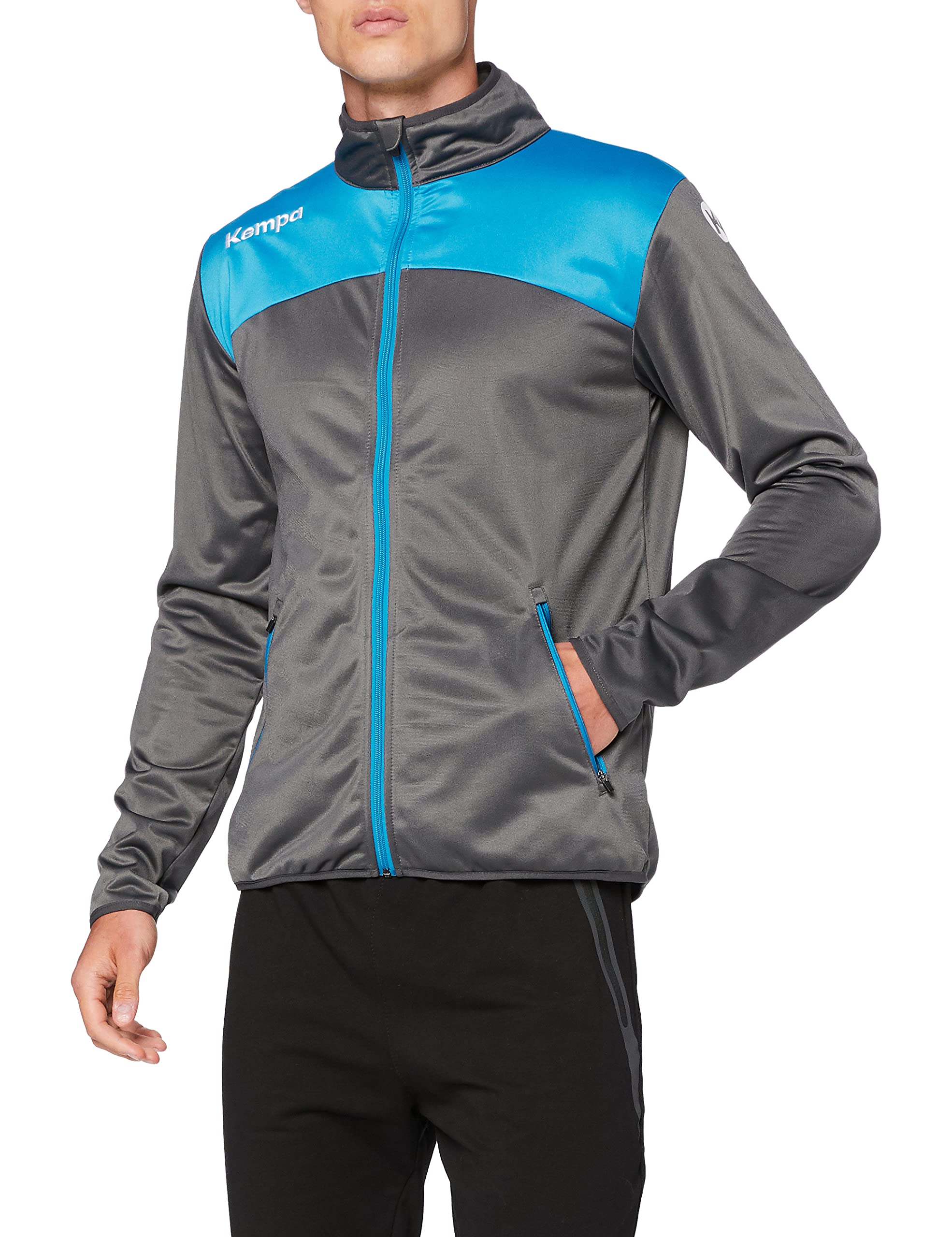 Kempa Emotion 2.0 Poly Jacket Men's Jacket - Anthra/Kempablue, X-Large