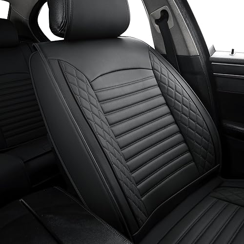 Miniatura 7 de Fundas de asiento de cuero para automóviles, solo fundas de asiento delantero, fundas de asiento automotrices para camiones, SUV, cuero sintético,