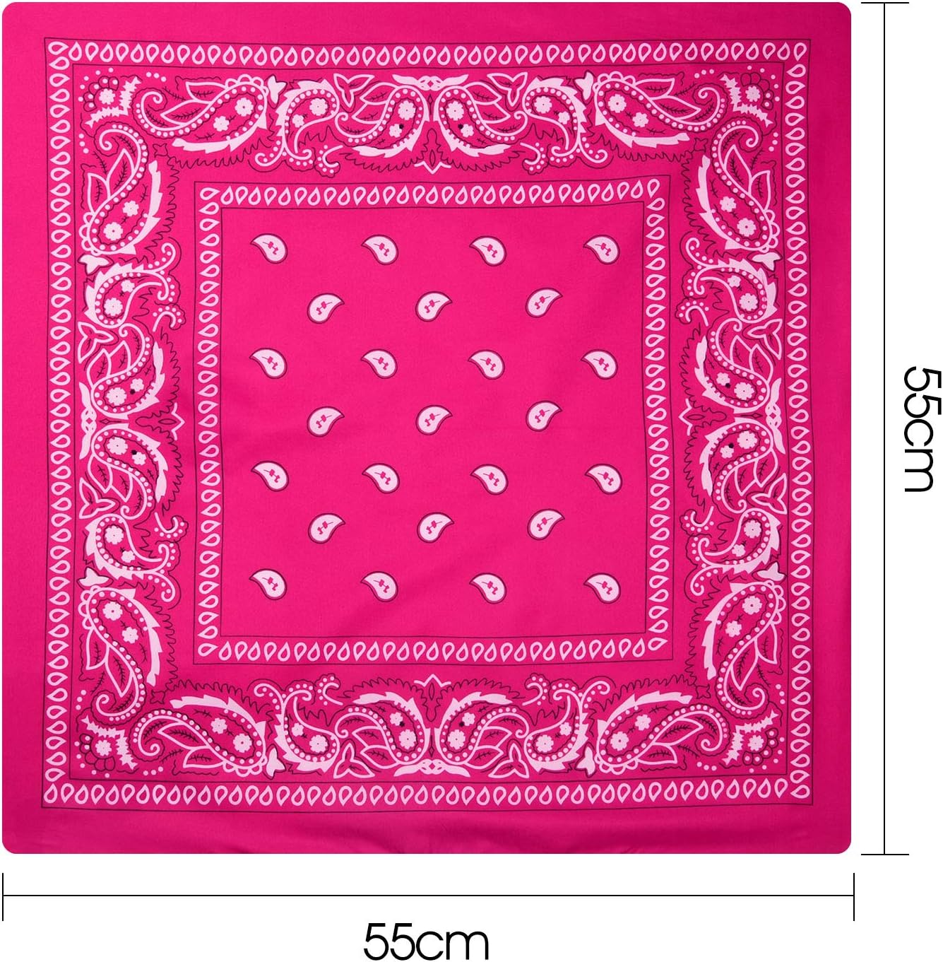 FEPITO 20pcs Paisley Bandanas Assorted Cowboy Bandanas Unisex Novelty Print Head Wrap Scarf Wristband for Women and Men