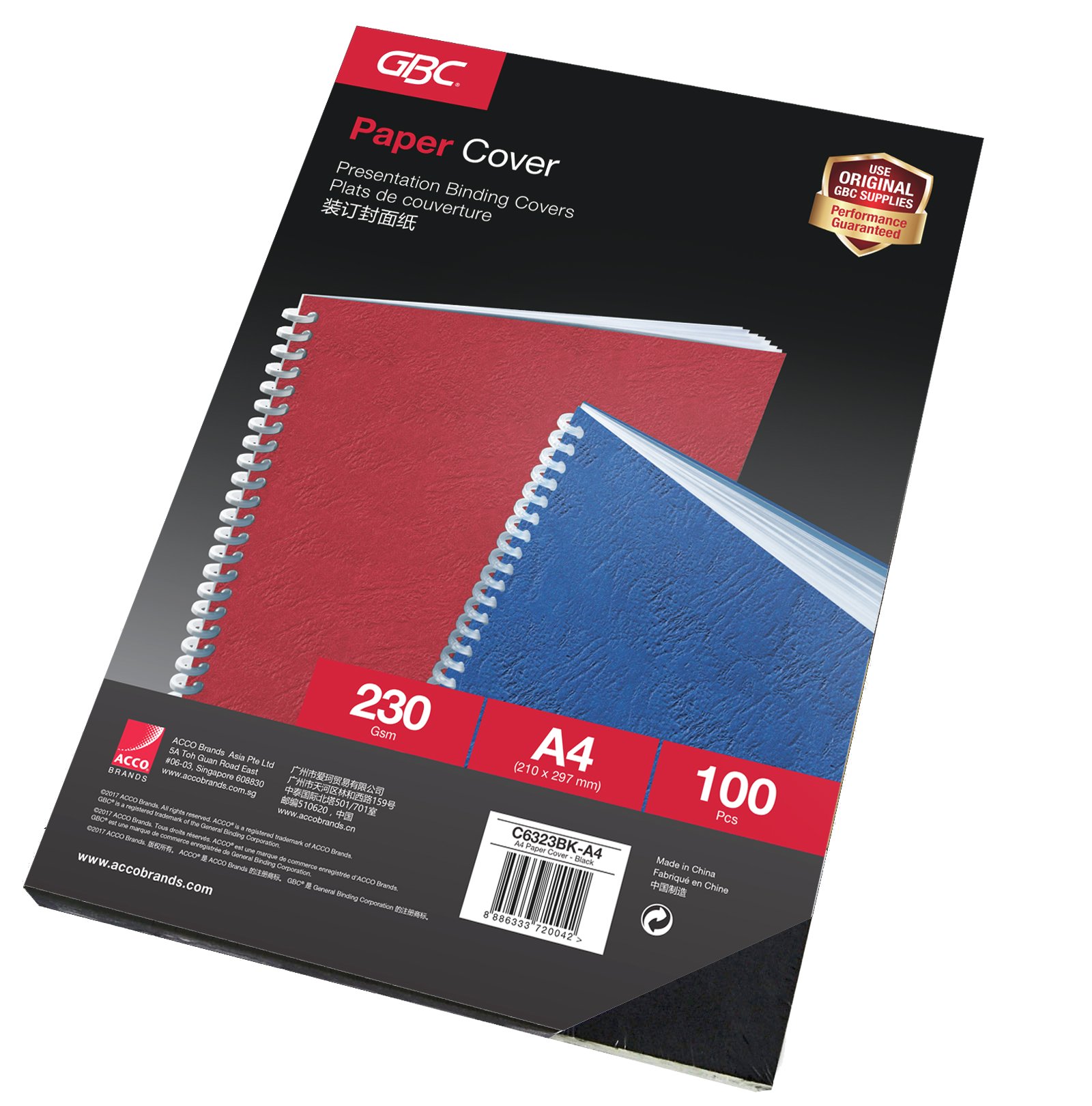 GBC Ibicover Binding Cover 63 Series 230GSM A4 Black (Pack of 100)