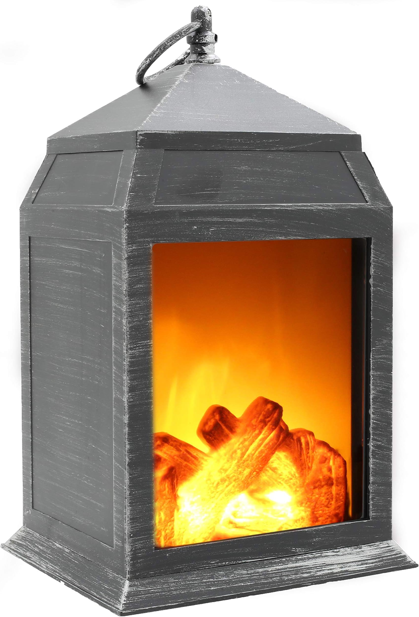 Fireplace Lamp Led Flame Log Effect Fire Place Brushed Style Ornaments Cosy Home Decor